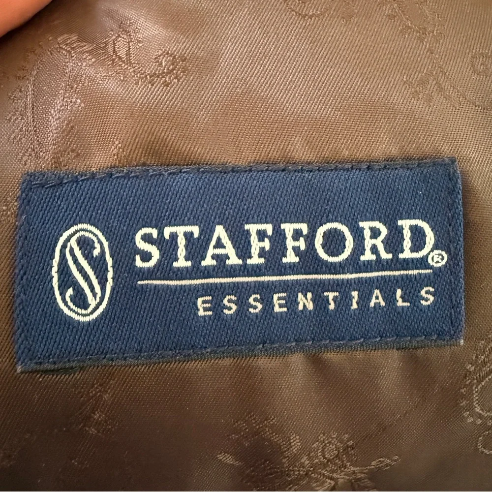 Stafford‎ Essentials Men’s 40R Classic Fit Brown Corduroy Elbow Patch Casual